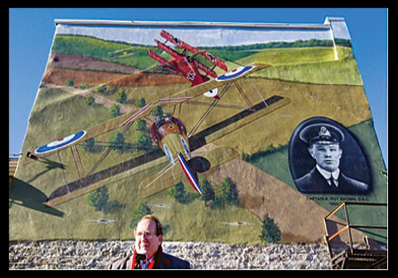 Robert Probert MC in front of the mural during the dedication in 2013 (Photos by Wayne Cuddington, Ottawa Citizen)